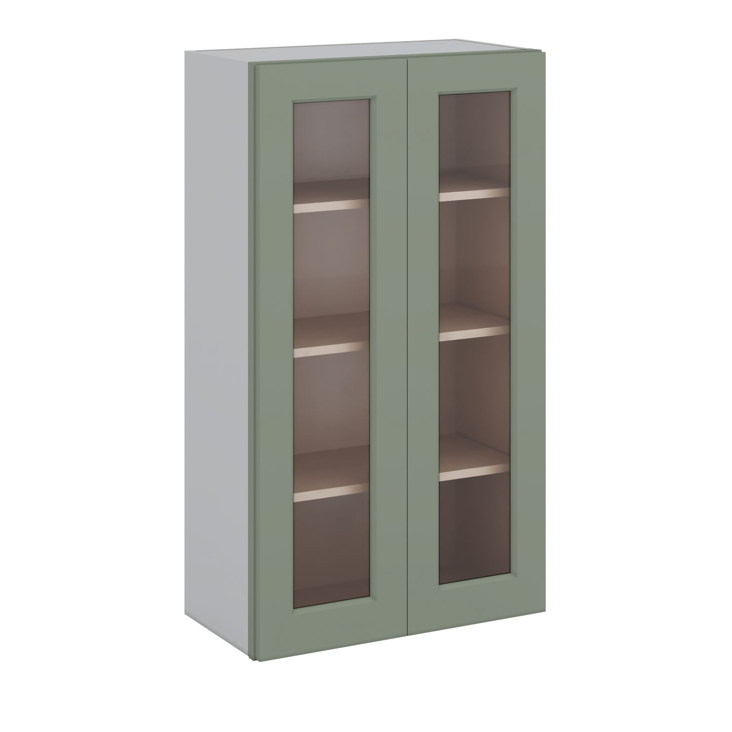 Green Glass Door Kitchen Cabinets glass ready 42" tall two doors