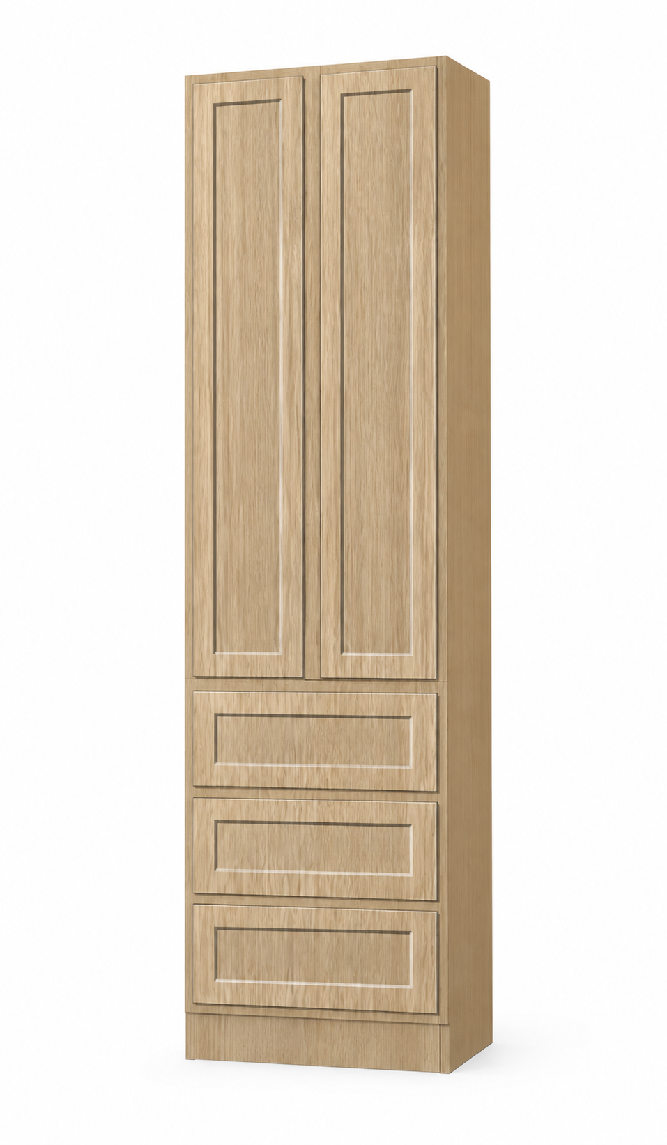 Rift Oak 93-inch pantry drawer cabinet in a centered product view.