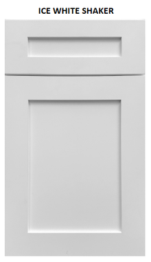 Sample Door Ice White 1-1/4" Square Edge Overlay Shaker CWS/CWB