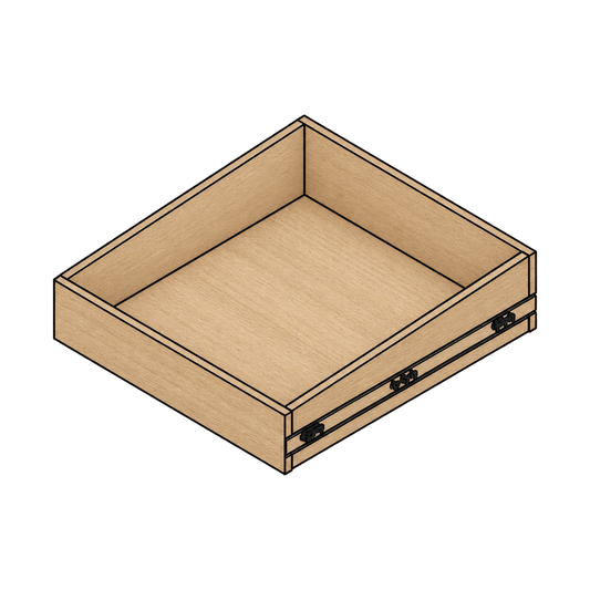 Rift Oak cabinet rollout shelf