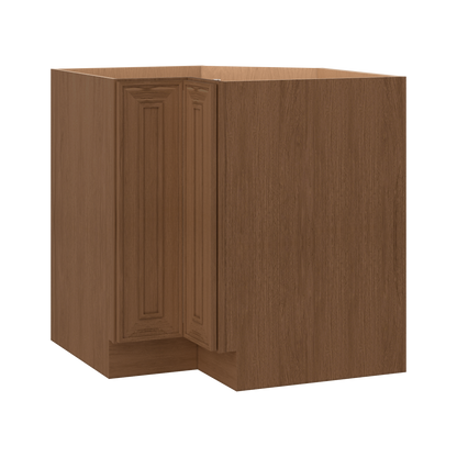 Lazy Susan 33" & 36" Base Elegant Craftsman Mocha Shaker Cabinets