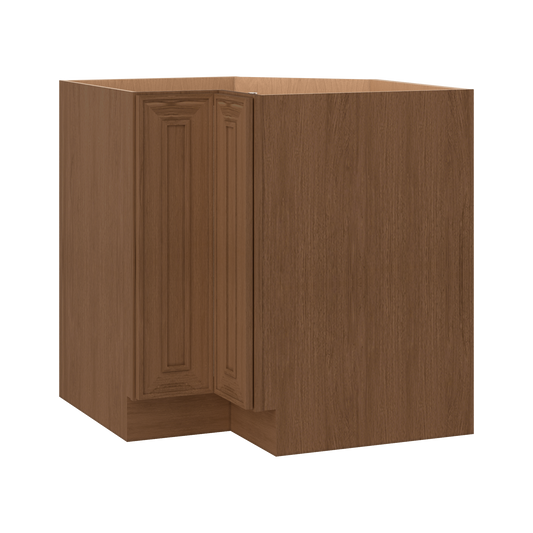 Lazy Susan 33" & 36" Base Elegant Craftsman Mocha Shaker Cabinets