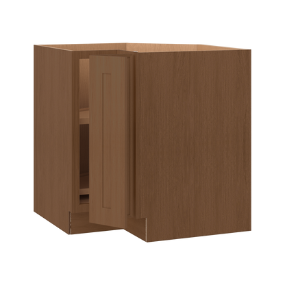 Lazy Susan 33" & 36" Base Elegant Craftsman Mocha Shaker Cabinets