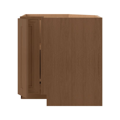 Lazy Susan 33" & 36" Base Elegant Craftsman Mocha Shaker Cabinets