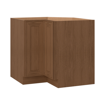 Lazy Susan 33" & 36" Base Elegant Craftsman Mocha Shaker Cabinets