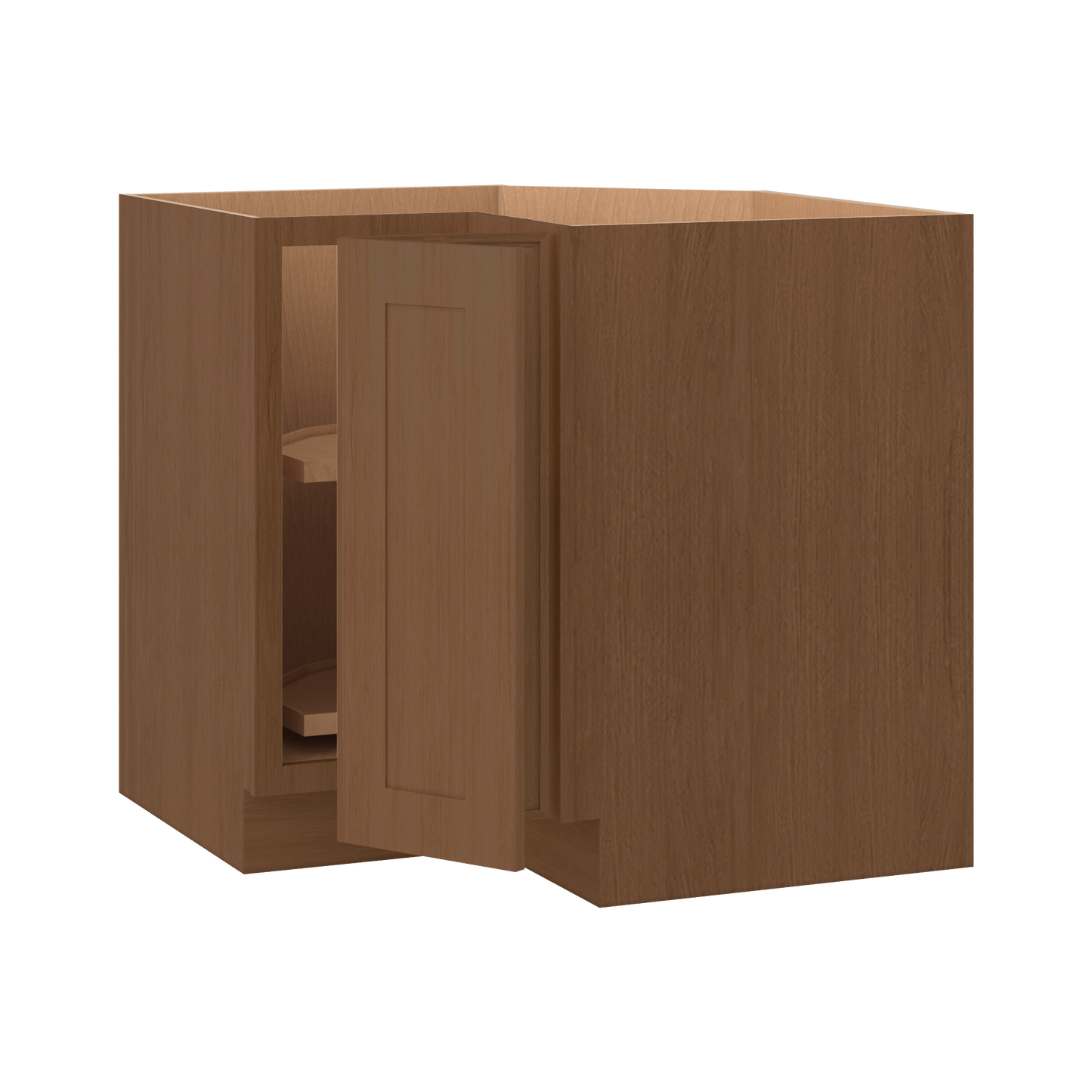 Lazy Susan 33" & 36" Base Elegant Craftsman Mocha Shaker Cabinets