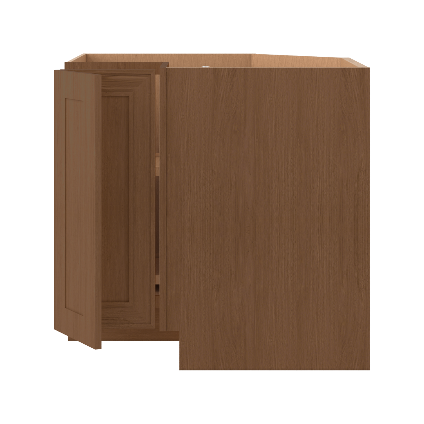 Lazy Susan 33" & 36" Base Elegant Craftsman Mocha Shaker Cabinets