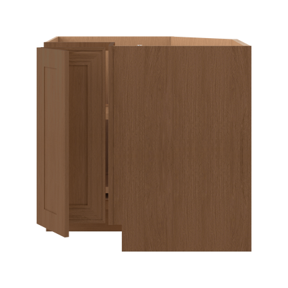 Lazy Susan 33" & 36" Base Elegant Craftsman Mocha Shaker Cabinets