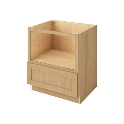 Microwave Base Cabinet - 30" Wide Sandstone Birch Shaker