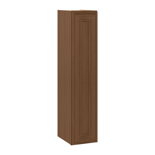 Mocha Shaker 42-inch tall wall kitchen cabinet, Elegant Oak Craftsman, 1-1/4 inch overlay, single door RTA