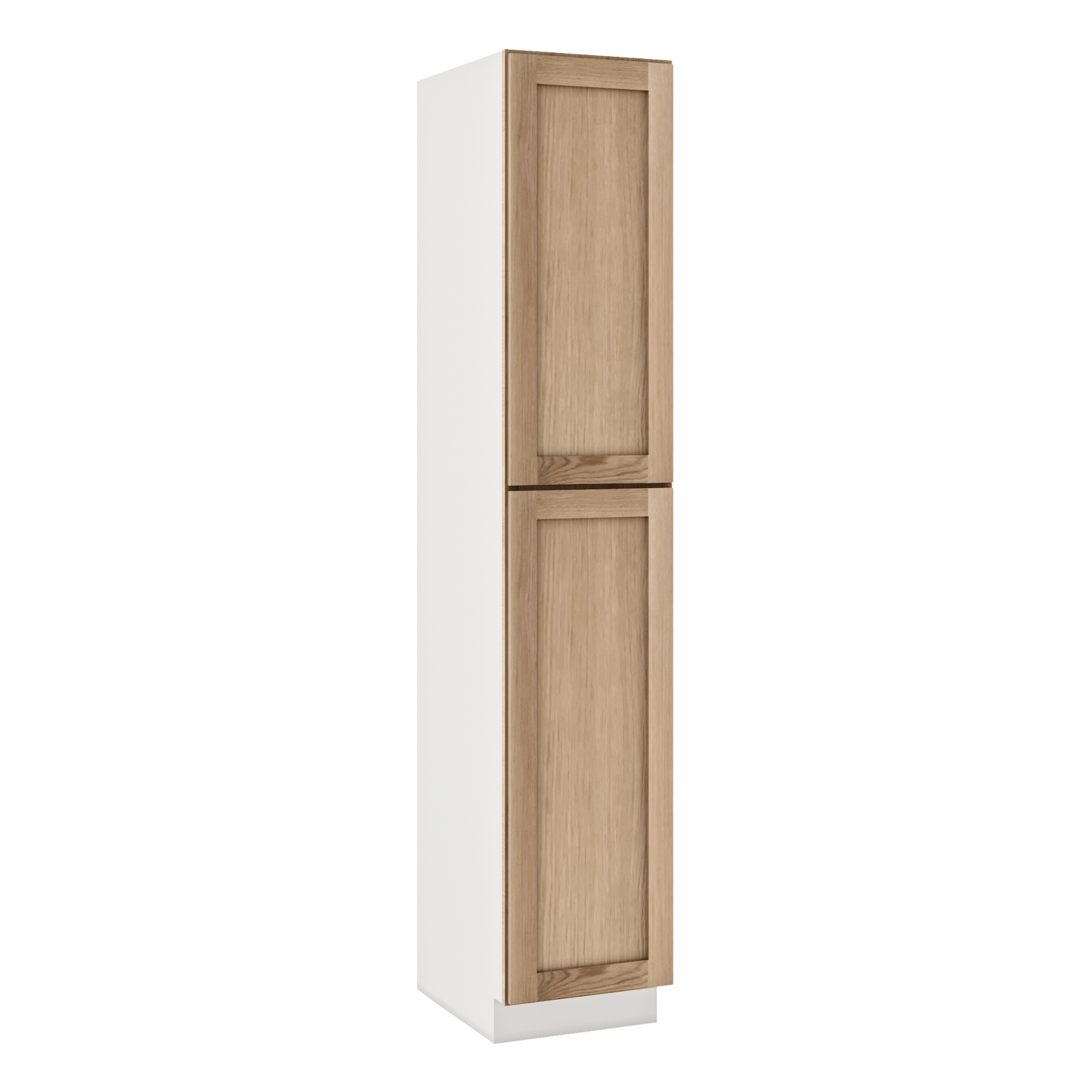 Natural white oak shaker pantry cabinet 18"–96" RTA kitchen cabinet