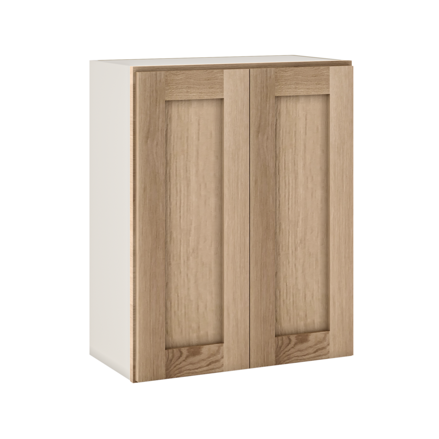 Natural white oak shaker wall cabinet 24"–36" RTA kitchen cabinet