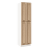 84" Tall Pantry Natural Color White Oak Shaker 1-1/4" Overlay Cabinet Available 18", 24", 30" & 36" Wide