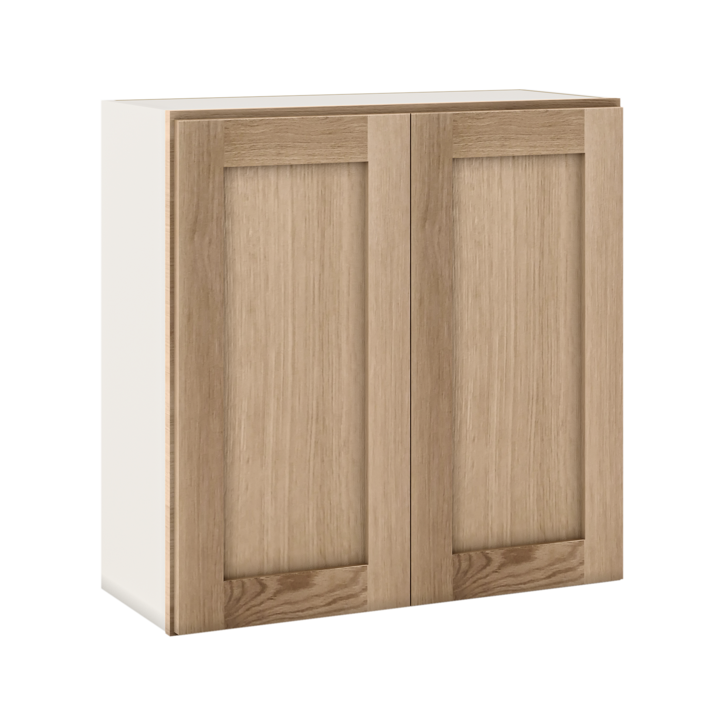 Natural white oak shaker wall cabinet 24"–36" RTA kitchen cabinet – view 7