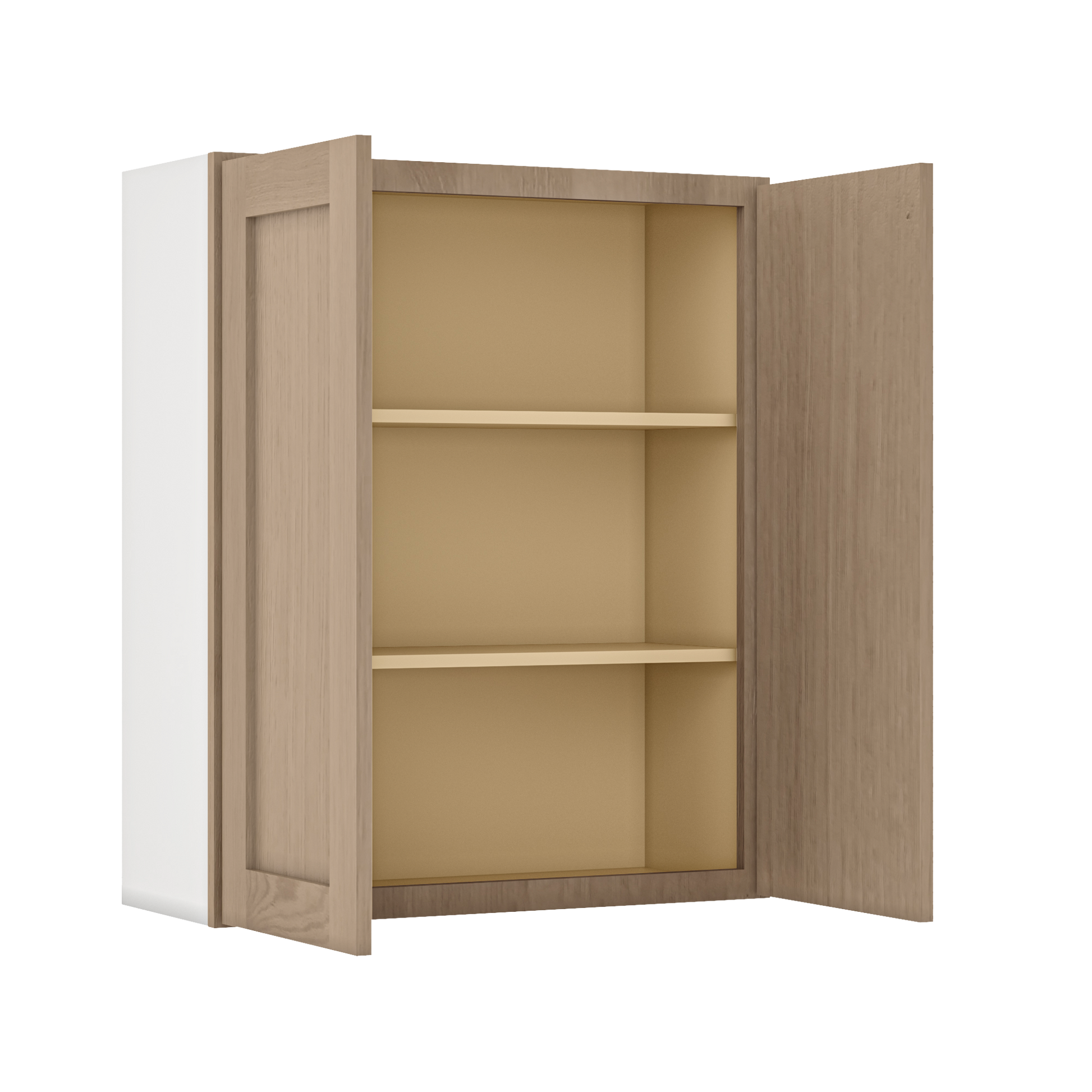 Natural white oak shaker wall cabinet 24"–36" RTA kitchen cabinet – view 6