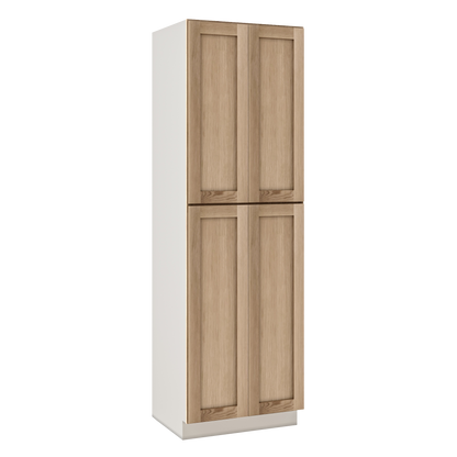 Natural white oak shaker pantry cabinet 18"–96" RTA kitchen cabinet – view 6