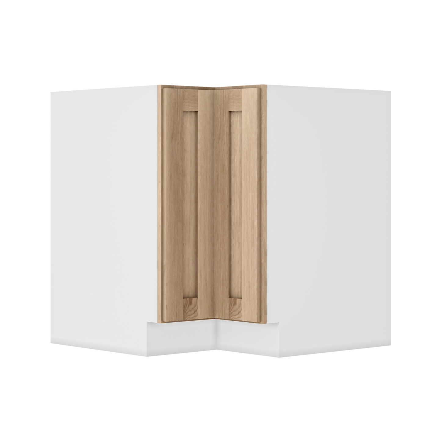 Lazy Susan Base Cabinet 33" & 36" Natural Color 17ROS - Redondo White Oak Shaker 1-1/4" Overlay