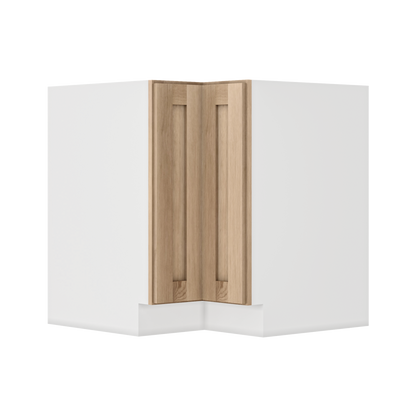 Lazy Susan Base Cabinet 33" & 36" Natural Color 17ROS - Redondo White Oak Shaker 1-1/4" Overlay