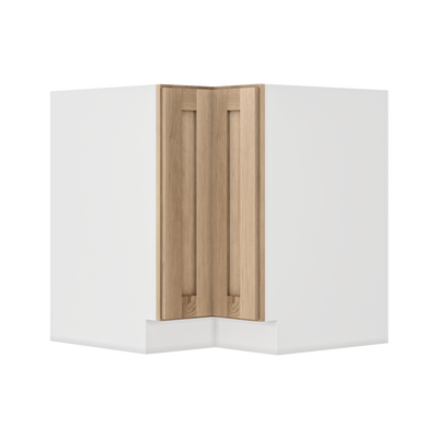 Lazy Susan Base Cabinet 33" & 36" Natural Color 17ROS - Redondo White Oak Shaker 1-1/4" Overlay