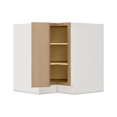 Lazy Susan Base Cabinet 33" & 36" Natural Color 17ROS - Redondo White Oak Shaker 1-1/4" Overlay