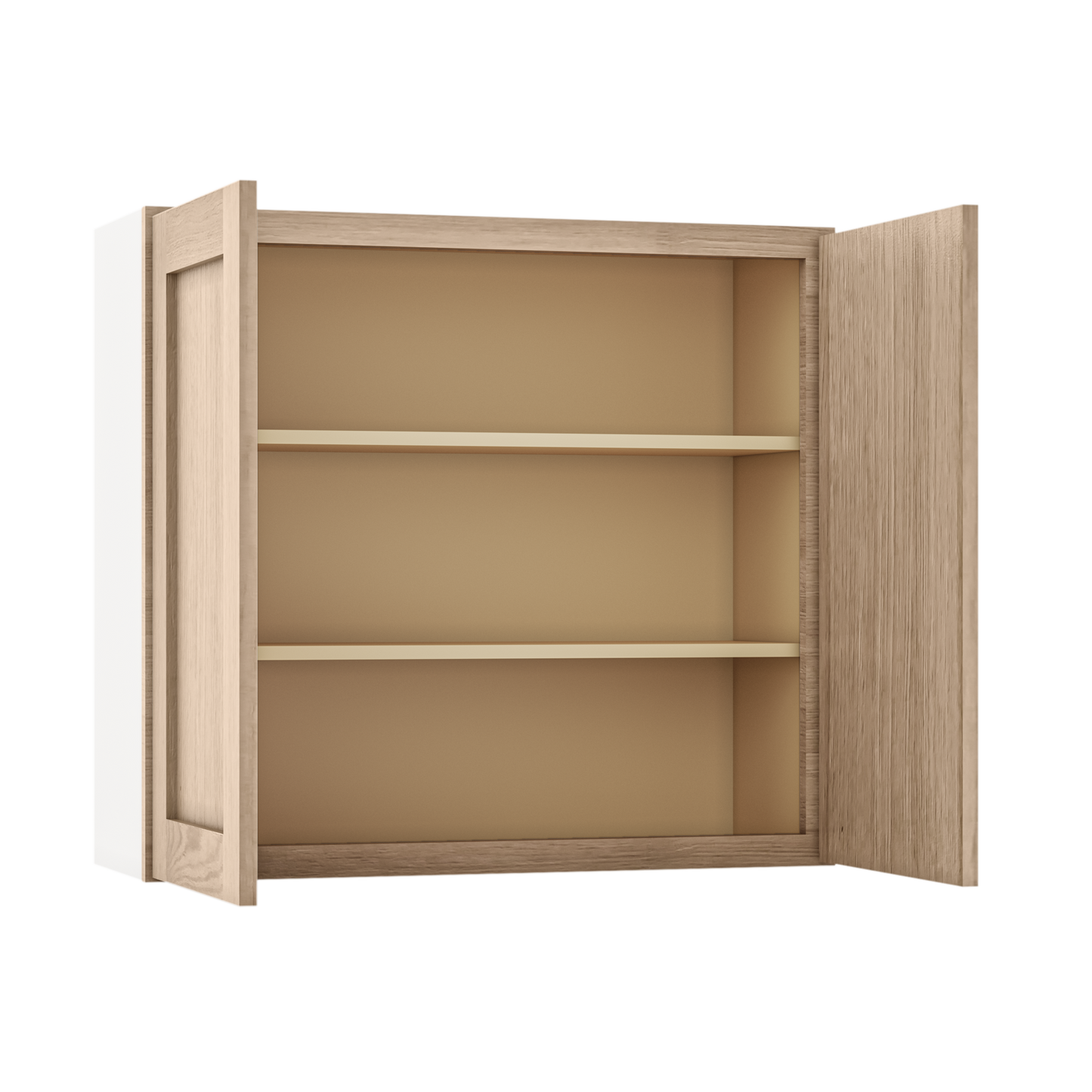 Natural white oak shaker wall cabinet 24"–36" RTA kitchen cabinet – view 12