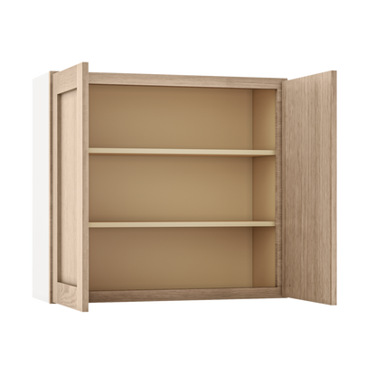 Natural white oak shaker wall cabinet 24"–36" RTA kitchen cabinet – view 12