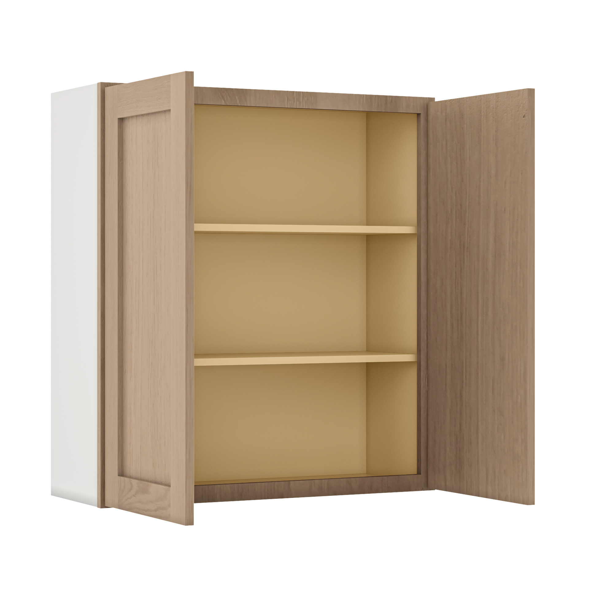 Natural white oak shaker wall cabinet 24"–36" RTA kitchen cabinet – view 8