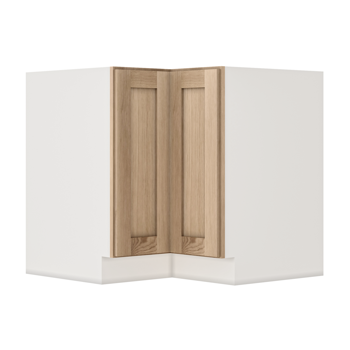 Lazy Susan Base Cabinet 33" & 36" Natural Color 17ROS - Redondo White Oak Shaker 1-1/4" Overlay