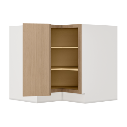Lazy Susan Base Cabinet 33" & 36" Natural Color 17ROS - Redondo White Oak Shaker 1-1/4" Overlay
