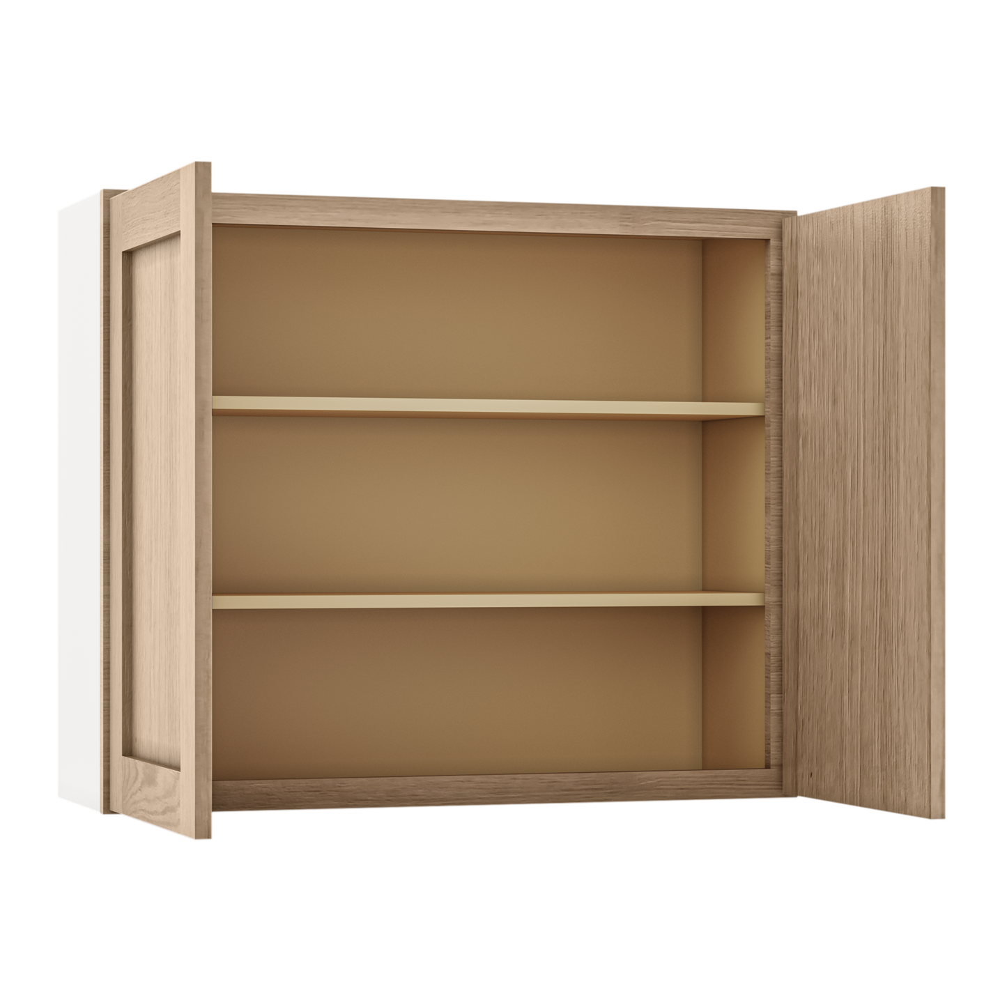Natural white oak shaker wall cabinet 24"–36" RTA kitchen cabinet – view 14
