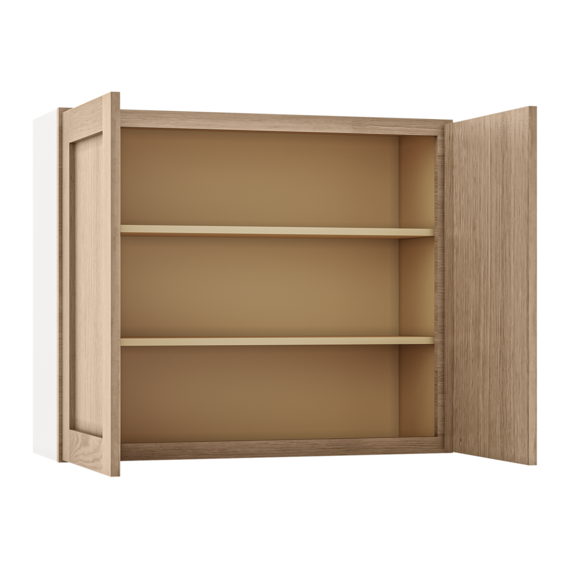 Natural white oak shaker wall cabinet 24"–36" RTA kitchen cabinet – view 14