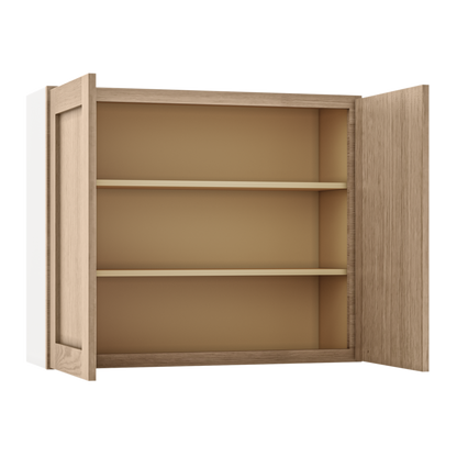 Natural white oak shaker wall cabinet 24"–36" RTA kitchen cabinet – view 14