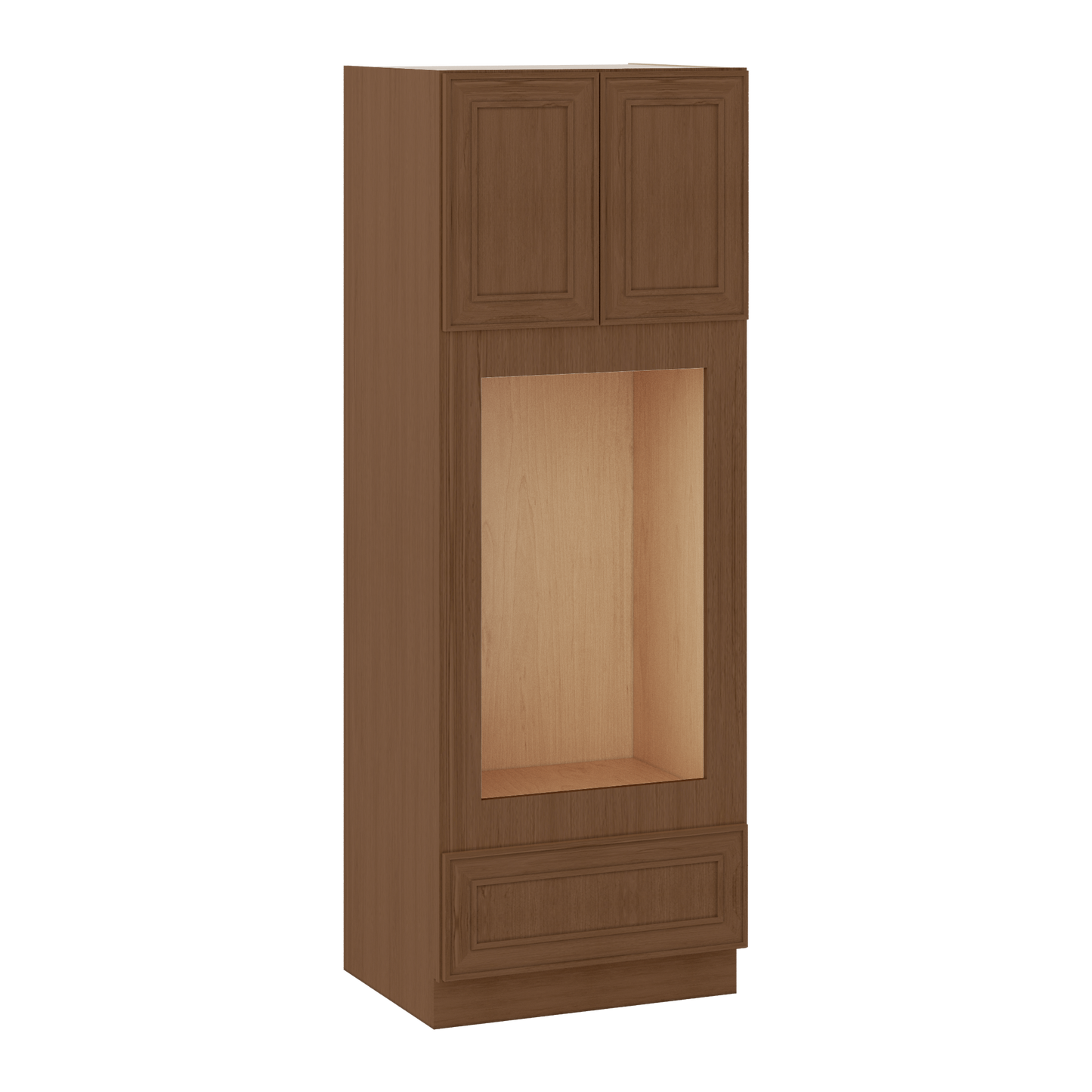 84" Tall Pantry 18", 24", 30" & 36" Wide Elegant Craftsman Mocha Shaker 1-1/4" Overlay Cabinet