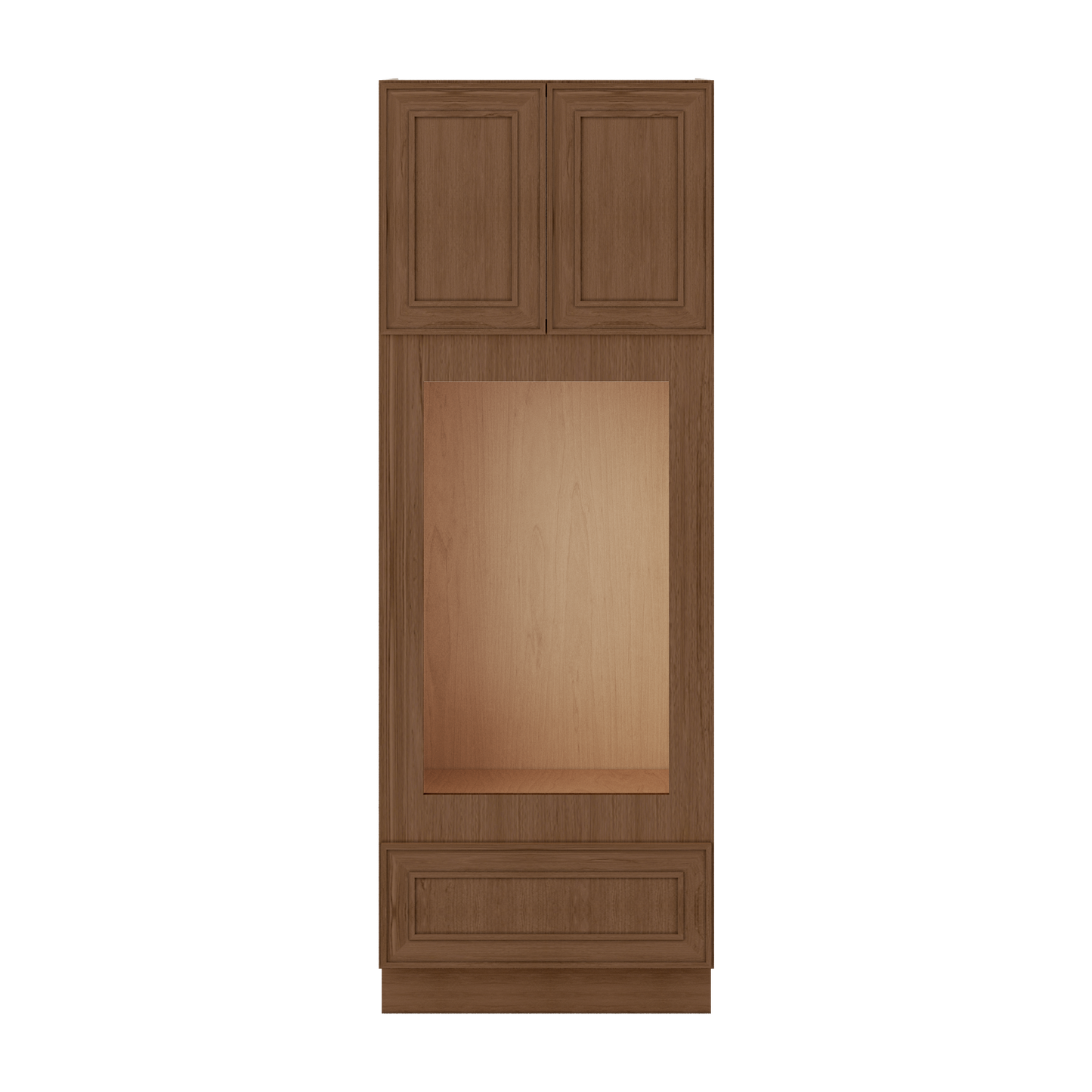 84" Tall Pantry 18", 24", 30" & 36" Wide Elegant Craftsman Mocha Shaker 1-1/4" Overlay Cabinet