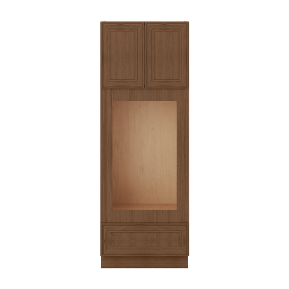 84" Tall Pantry 18", 24", 30" & 36" Wide Elegant Craftsman Mocha Shaker 1-1/4" Overlay Cabinet
