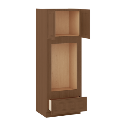 84" Tall Pantry 18", 24", 30" & 36" Wide Elegant Craftsman Mocha Shaker 1-1/4" Overlay Cabinet