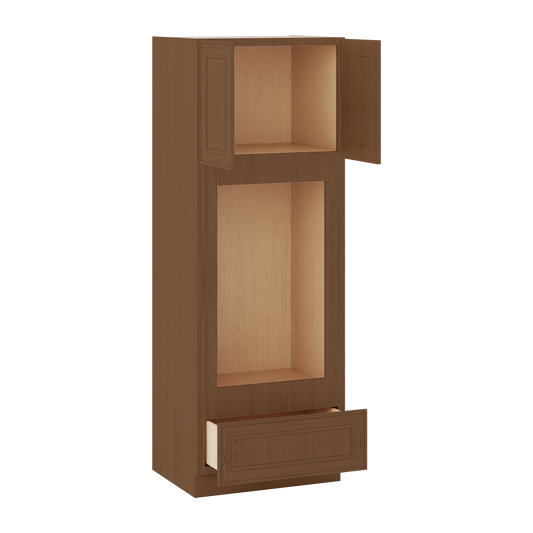 Wall Oven 30" & 33" Wide Elegant Craftsman Mocha Shaker 1-1/4" Overlay Cabinet