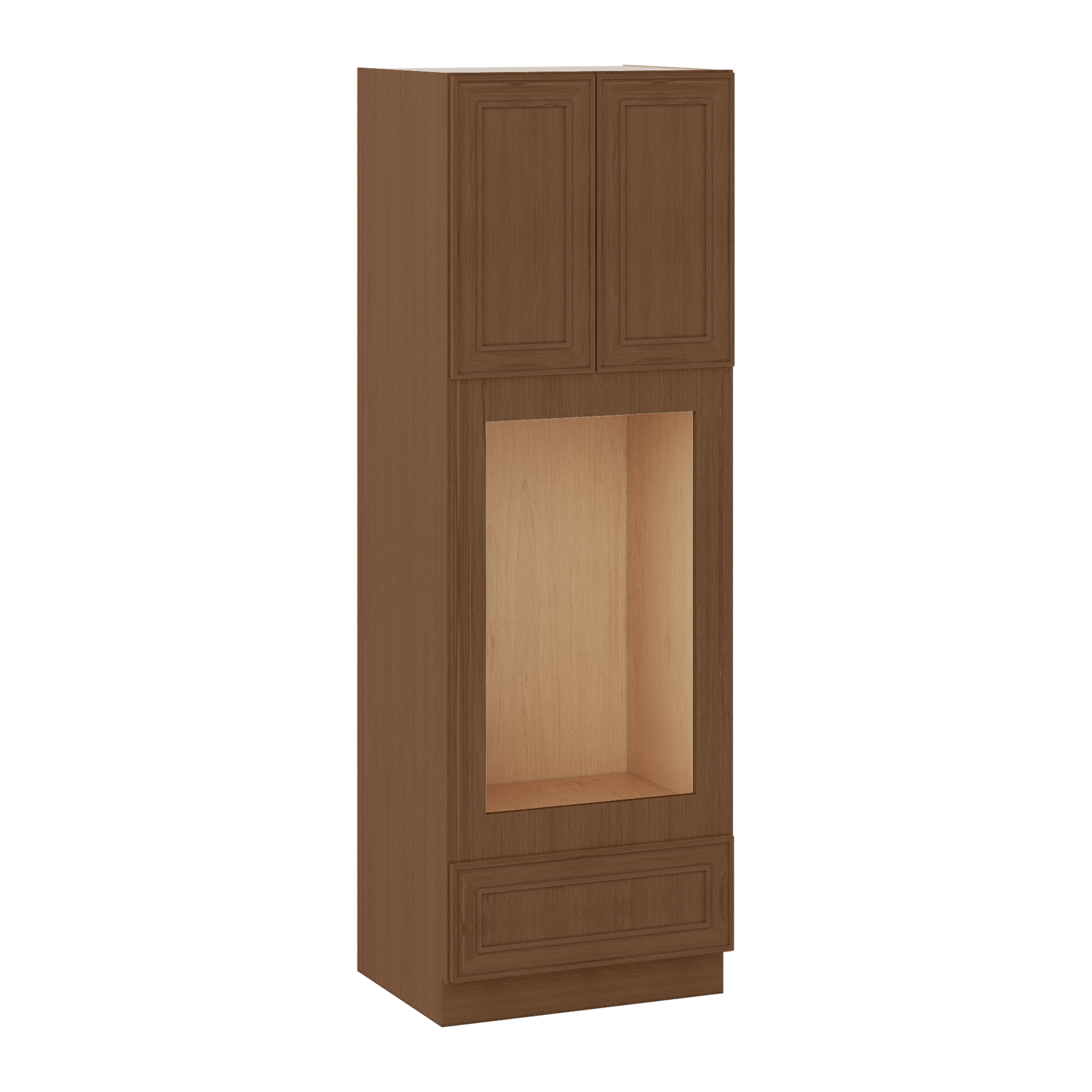 90" Tall Pantry 18", 24", 30" & 36" Wide Elegant Craftsman Mocha Shaker 1-1/4" Overlay Cabinet