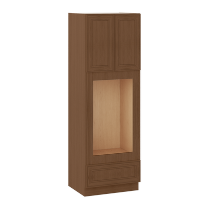 90" Tall Pantry 18", 24", 30" & 36" Wide Elegant Craftsman Mocha Shaker 1-1/4" Overlay Cabinet