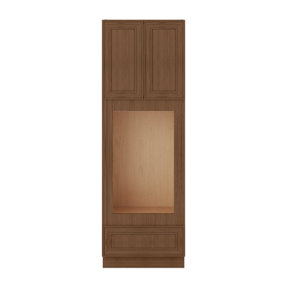 90" Tall Pantry 18", 24", 30" & 36" Wide Elegant Craftsman Mocha Shaker 1-1/4" Overlay Cabinet