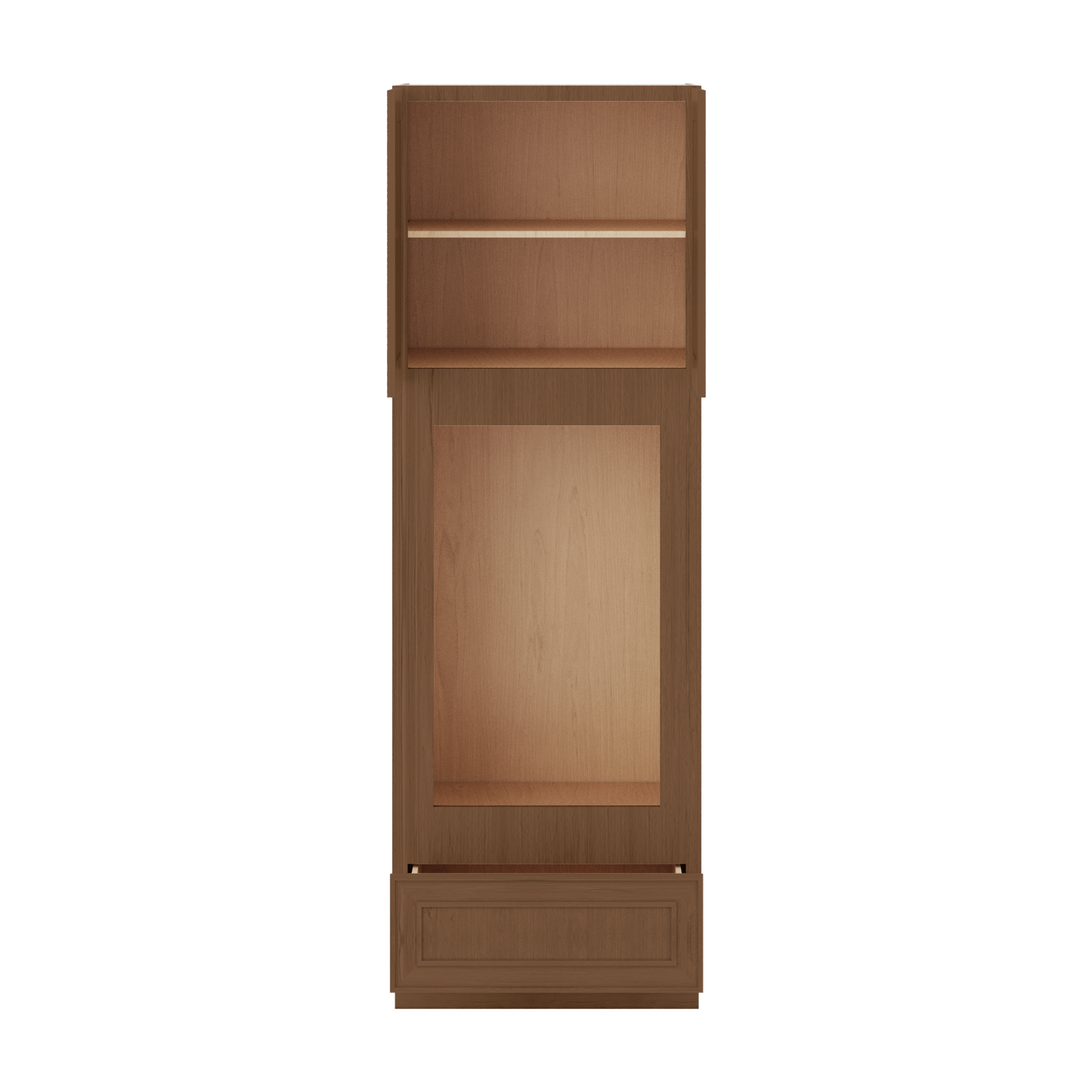 90" Tall Pantry 18", 24", 30" & 36" Wide Elegant Craftsman Mocha Shaker 1-1/4" Overlay Cabinet