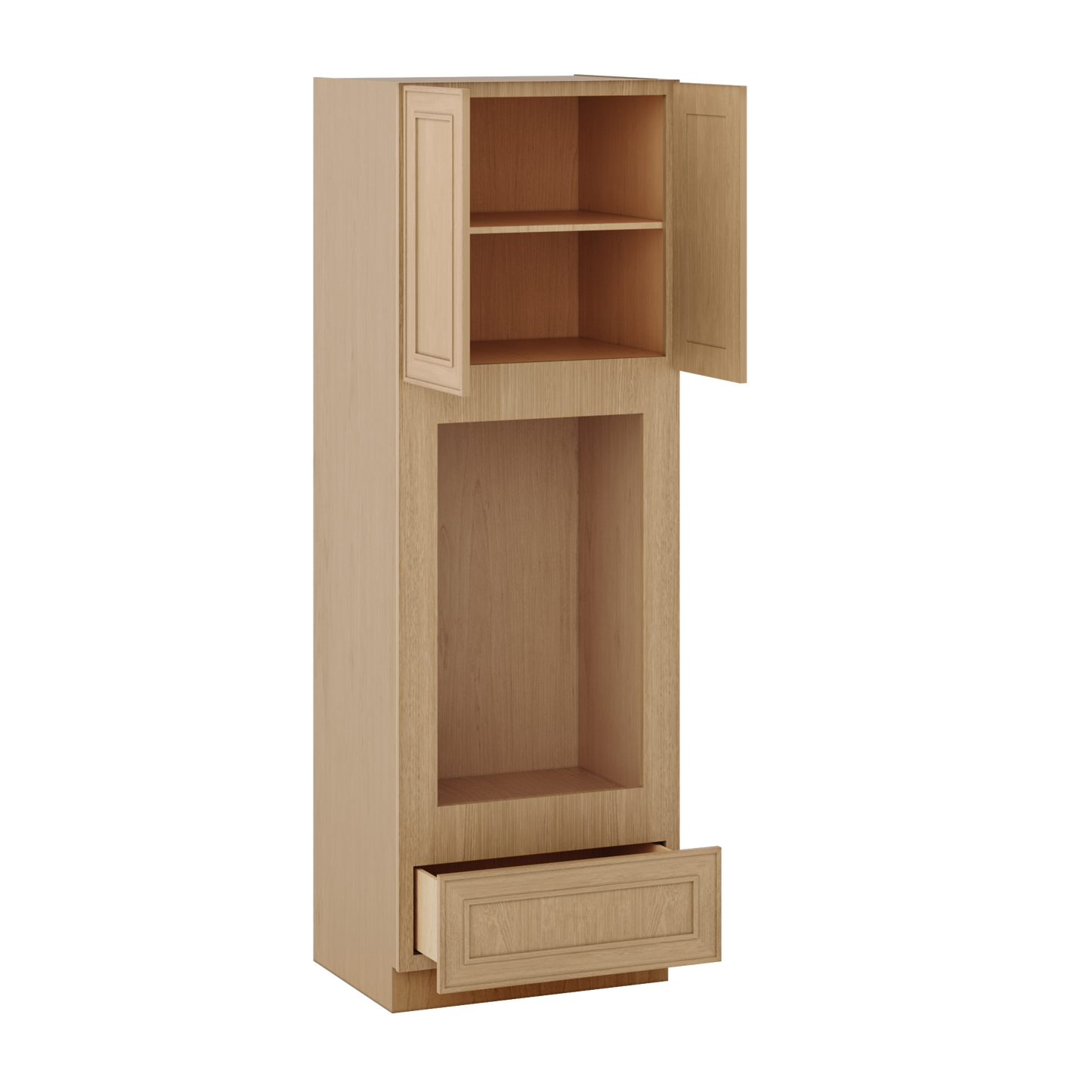Wall Oven 30" & 33" Wide Elegant Oak Shaker 1-1/4" Overlay Cabinet