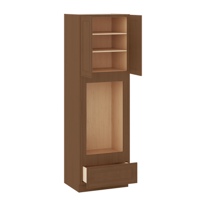 Wall Oven 30" & 33" Wide Elegant Craftsman Mocha Shaker 1-1/4" Overlay Cabinet