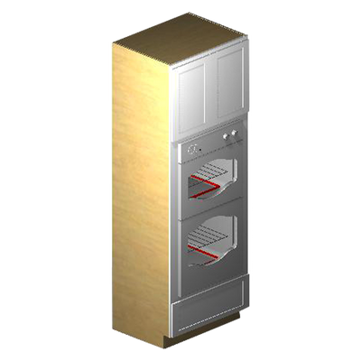 Wall Oven Natural Color 17ROS - Redondo White Oak Shaker 1-1/4" Overlay Cabinet 33" Wide