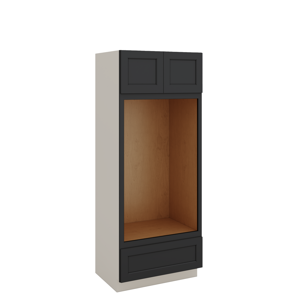 Wall Oven 15HNS Hermosa Noir Black Shaker 1-1/4" Overlay Cabinet 33" Wide