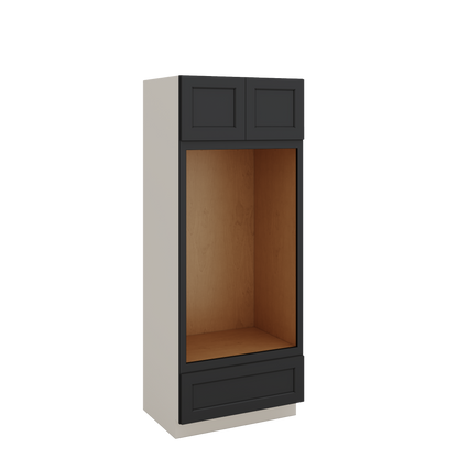 Wall Oven 15HNS Hermosa Noir Black Shaker 1-1/4" Overlay Cabinet 33" Wide