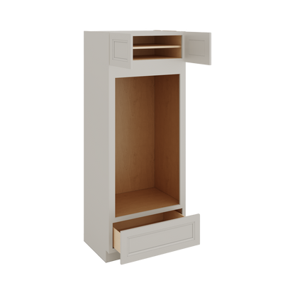 Wall Oven Manhattan Cream Shaker 1-1/4" Overlay Cabinet 33" Wide