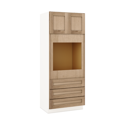 Natural white oak shaker wall oven cabinet 30"–33" RTA kitchen cabinet – view 6