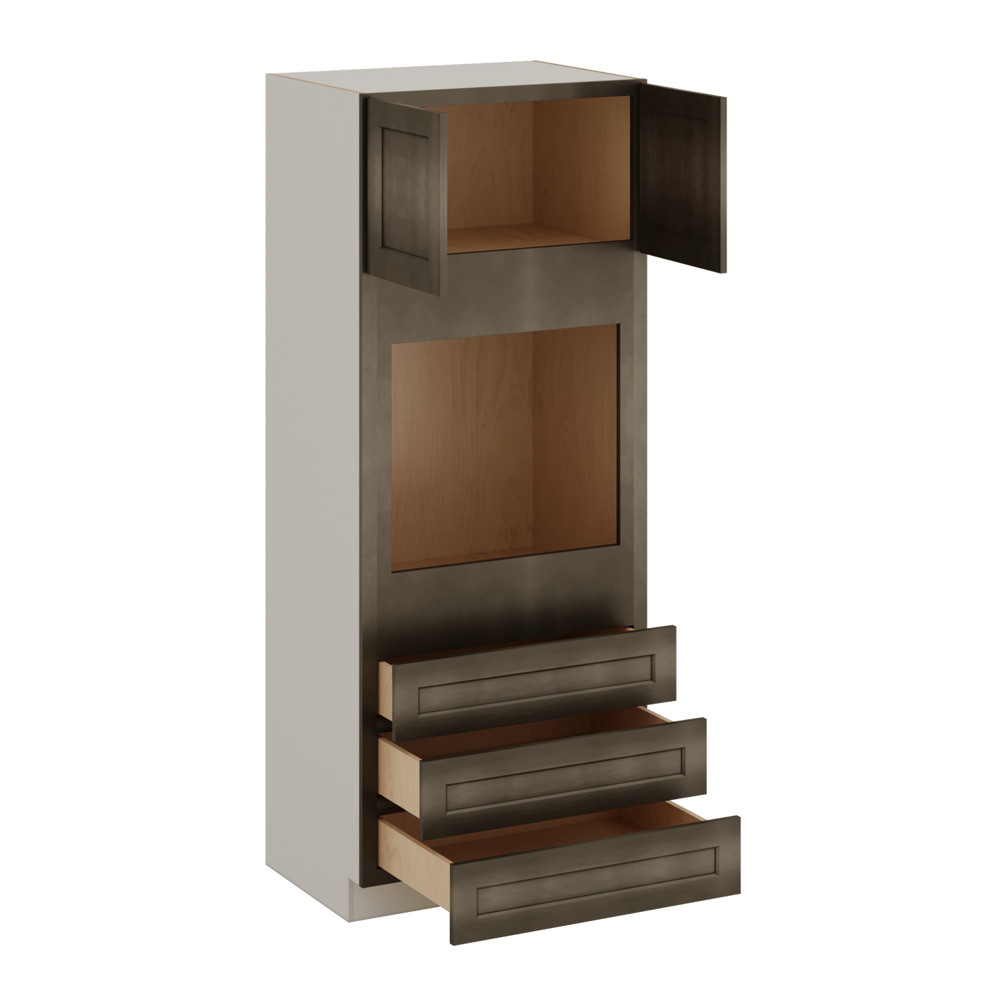 Wall Oven Huntington Cinder Double Shaker Cabinet 33" Wide