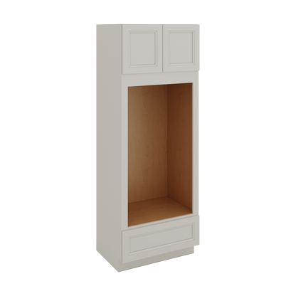 Wall Oven White Double Shaker 1-1/4" Overlay Cabinet 30" & 33" Wide
